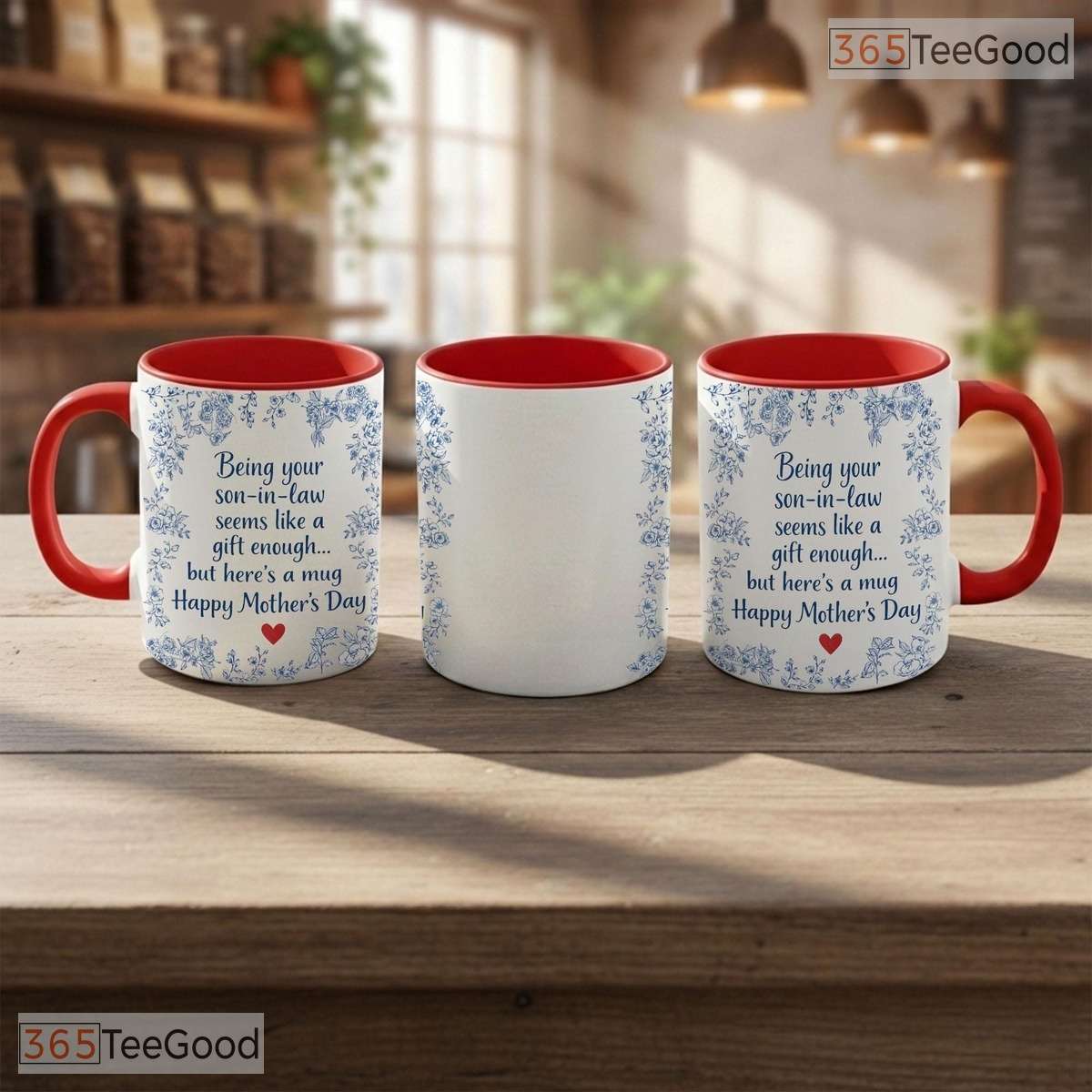 Personalized Mother's Day Son In Law Mug - Funny Gag Gift Ceramic Accent Mug for Mom