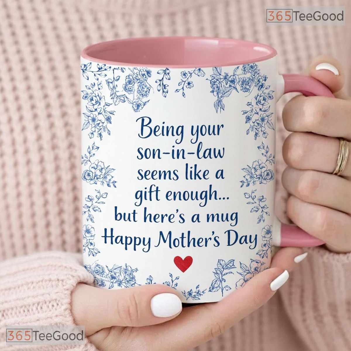 Personalized Mother's Day Son In Law Mug - Funny Gag Gift Ceramic Accent Mug for Mom