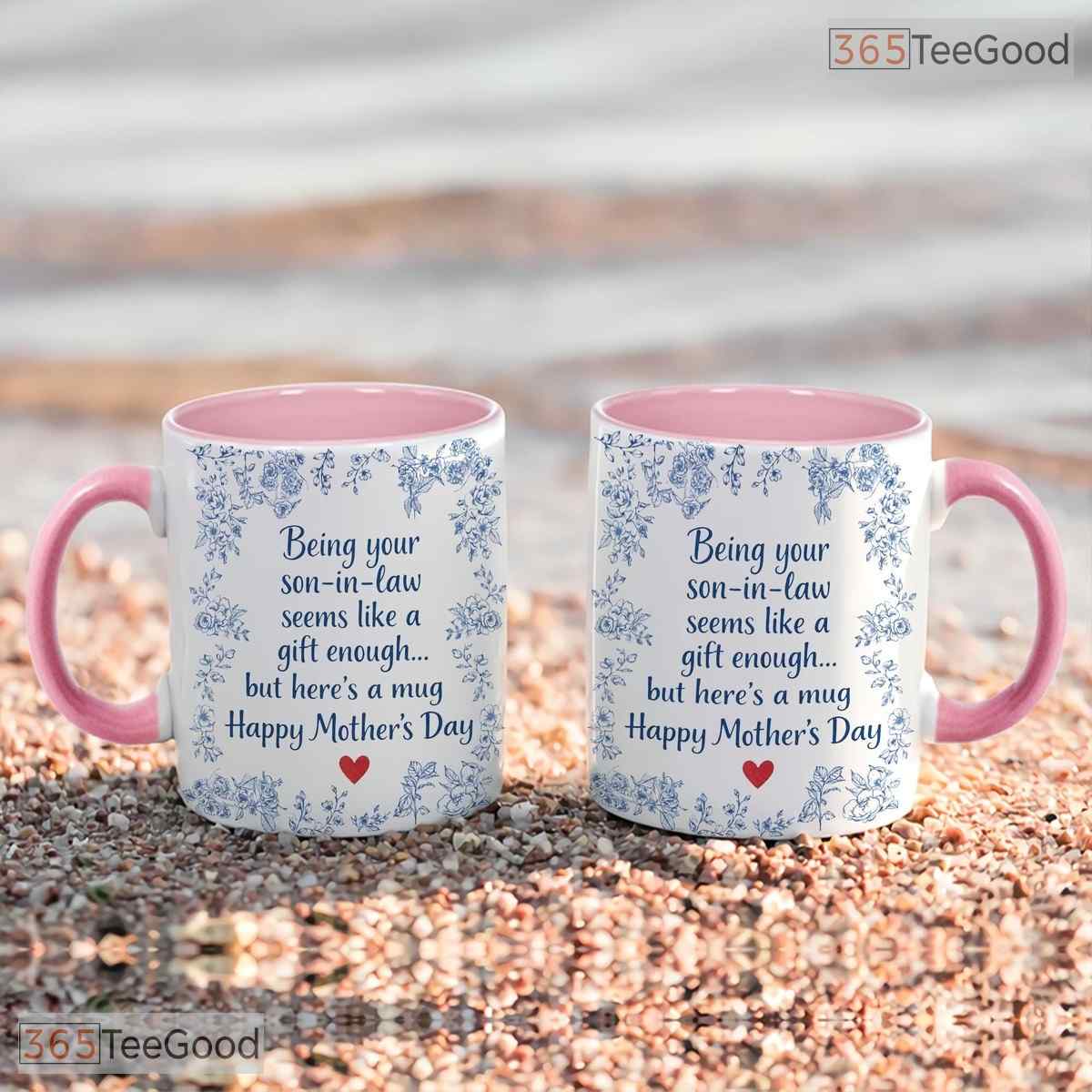 Personalized Mother's Day Son In Law Mug - Funny Gag Gift Ceramic Accent Mug for Mom