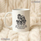 Best Friend Skeleton Mug - Personalized Bestie Ghost Friends Line Art Ceramic Accent Mug