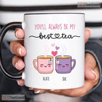 Bestie Tea Pun Friendship Gift Mug - Funny Best Friend Birthday Ceramic Accent Mug