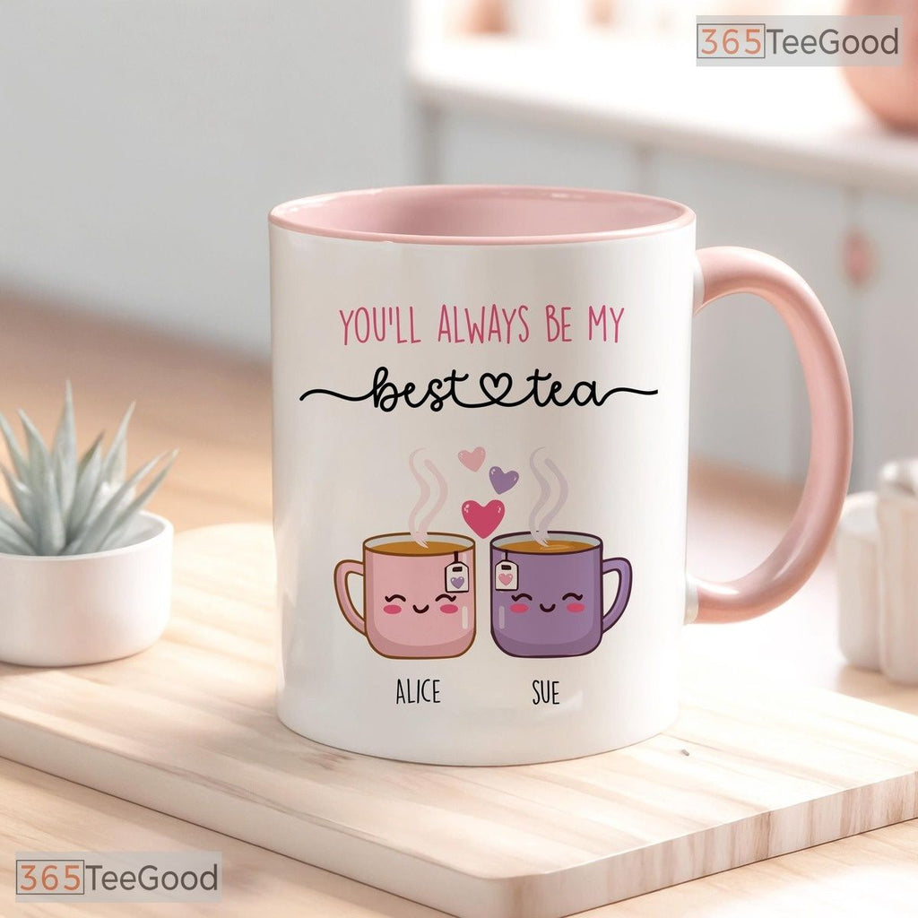 Bestie Tea Pun Friendship Gift Mug - Funny Best Friend Birthday Ceramic Accent Mug