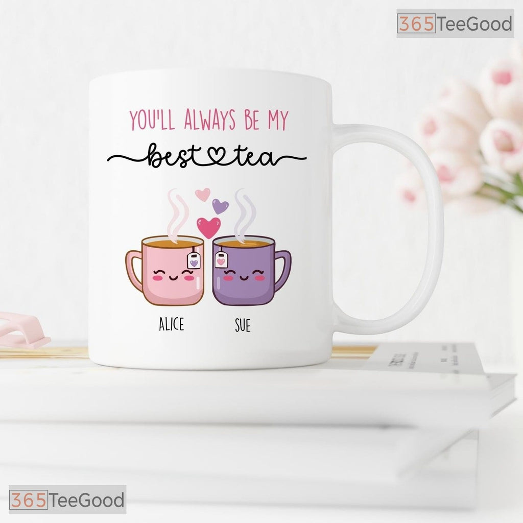 Bestie Tea Pun Friendship Gift Mug - Funny Best Friend Birthday Ceramic Accent Mug