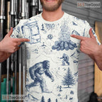 Bigfoot Oktoberfest Beer Costume Novelty Graphic 3D Printed Casual Unisex Tee Shirt Top