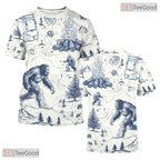 Bigfoot Oktoberfest Beer Costume Novelty Graphic 3D Printed Casual Unisex Tee Shirt Top
