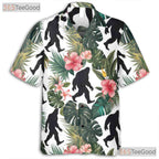 Bigfoot Tropical Jungle Hawaiian Shirt - Men's Unique Floral Print Tee