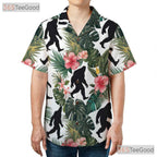 Bigfoot Tropical Jungle Hawaiian Shirt - Men's Unique Floral Print Tee