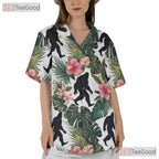 Bigfoot Tropical Jungle Hawaiian Shirt - Men's Unique Floral Print Tee