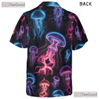 Bioluminescent Neon Jellyfish Ocean Space Aloha Party Hawaiian Shirt Unisex
