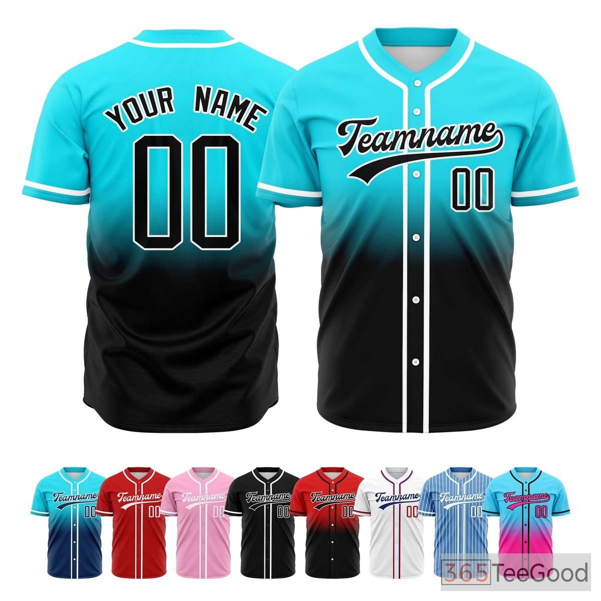 Black and Blue Baseball Jersey Tee for Men & Women - Sporty comfort for versatile daily wear