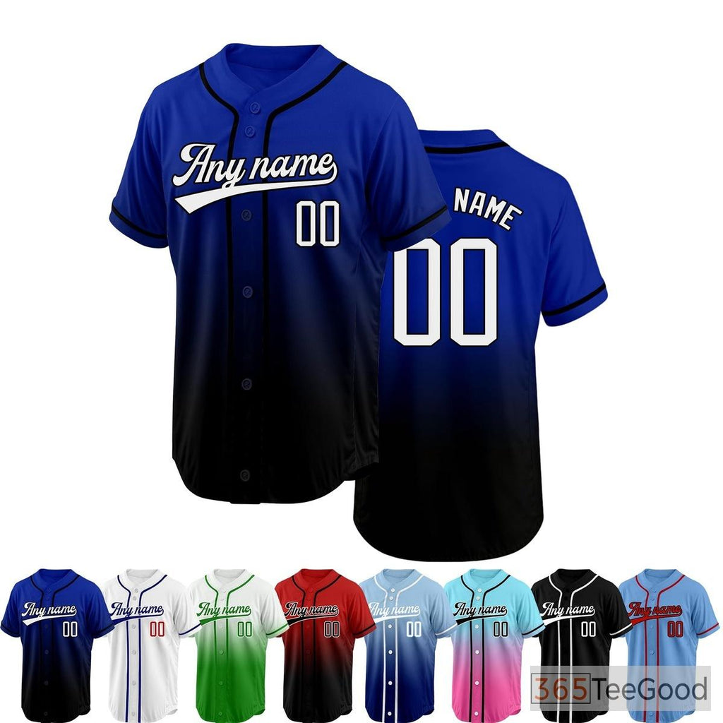 Black and Blue Baseball Jersey Tee for Men & Women - A versatile blend for casual comfort