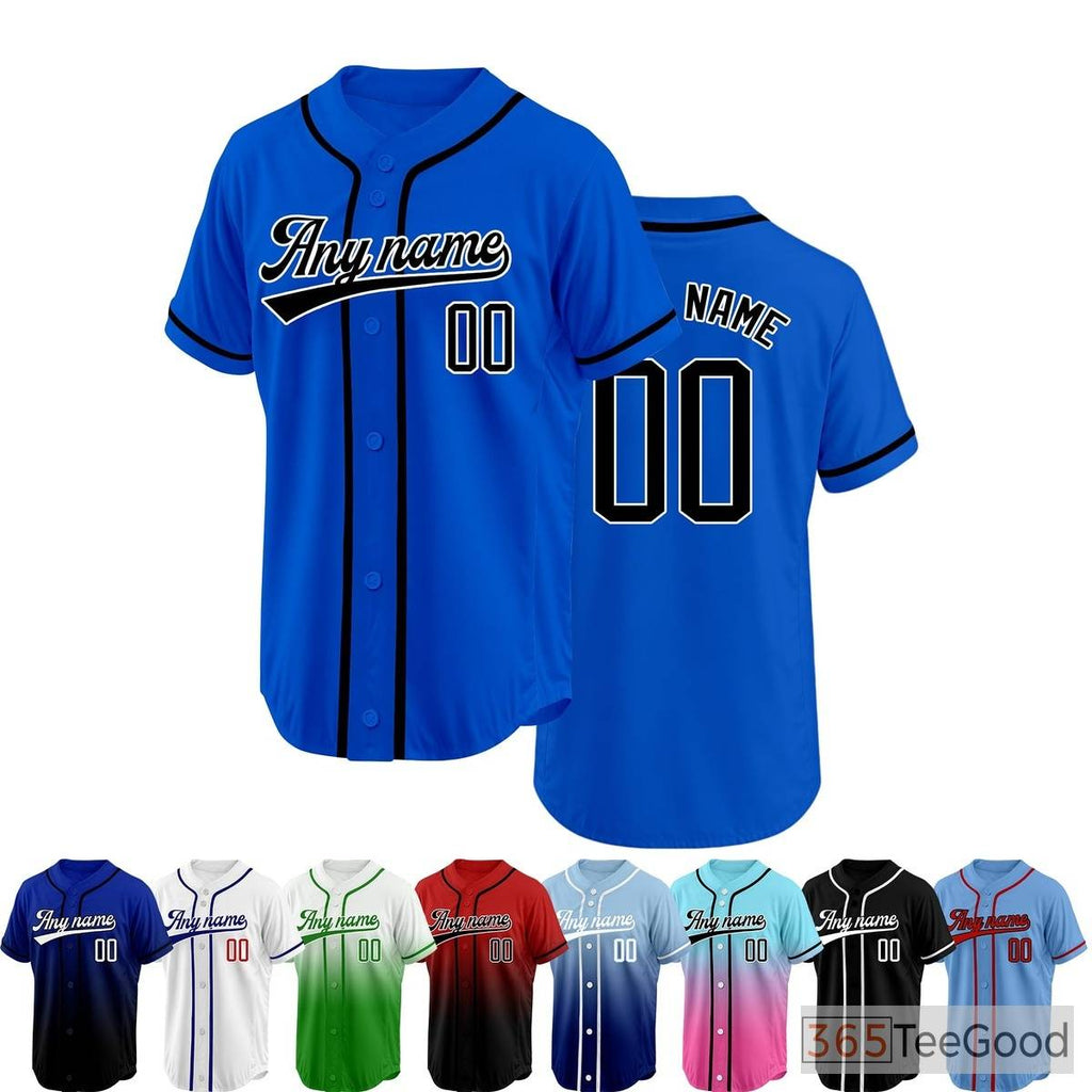 Black and Blue Baseball Jersey Tee for Men & Women - Perfect for a laid-back casual look