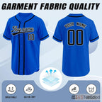Black and Blue Baseball Jersey Tee for Men & Women - Perfect for a laid-back casual look