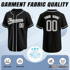 Black and Gray Baseball Jersey Tee for Men & Women - A classic duo for casual comfort