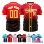 Black and Red Baseball Jersey Tee for Men & Women - A sporty staple for daily comfort