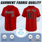 Black and Red Baseball Jersey Tee for versatile comfort and a classic casual appeal
