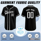 Black and White Baseball Jersey Tee for Men & Women - A timeless choice for casual comfort
