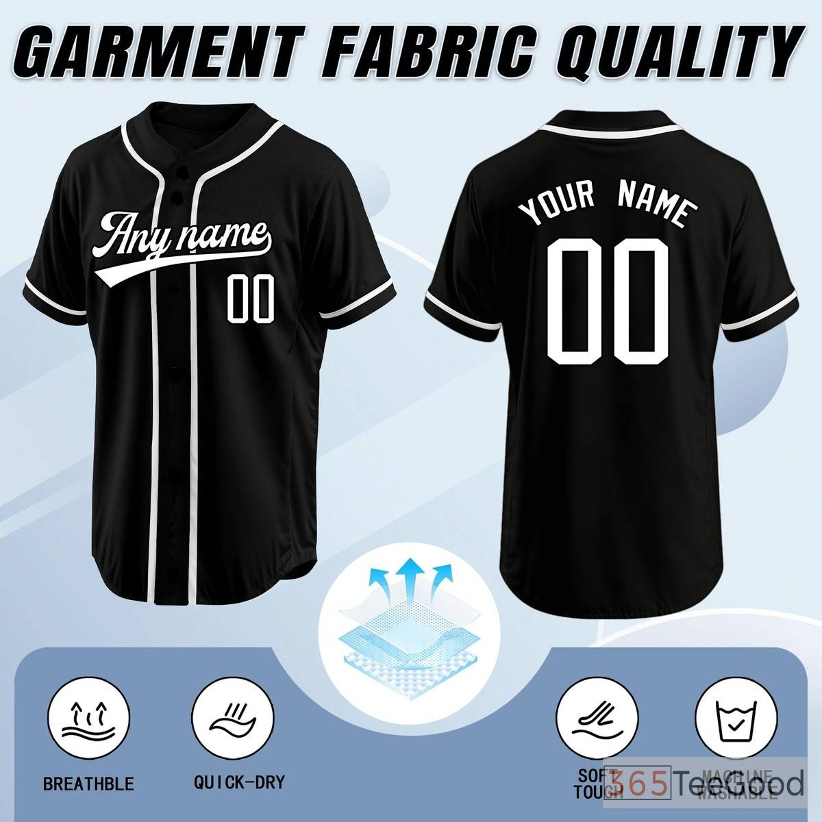 Black and White Baseball Jersey Tee for Men & Women - A timeless choice for casual comfort