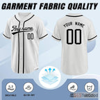 Black and White Baseball Jersey Tee for Men & Women - A classic look for everyday style
