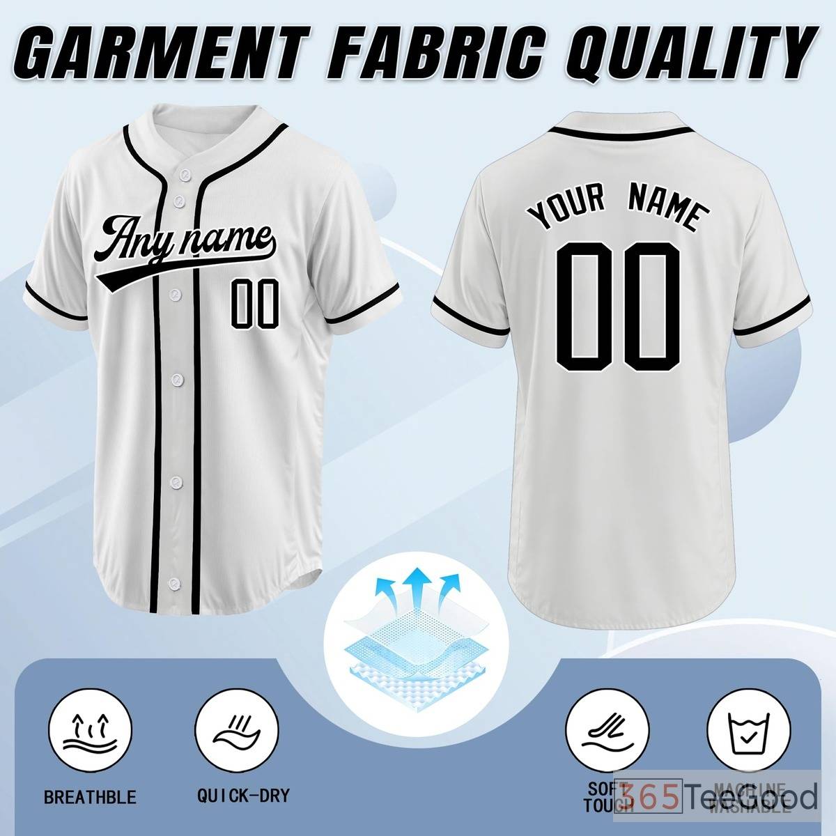 Black and White Baseball Jersey Tee for Men & Women - A classic look for everyday style