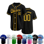 Black and Yellow Baseball Jersey Tee for Men & Women - A comfortable choice for daily wear