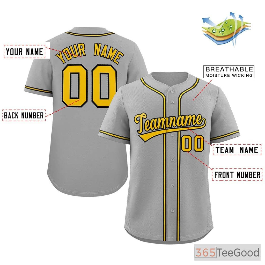 Black and Yellow Baseball Jersey Tee for Men & Women - A comfortable classic for casual wear