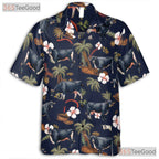Black Angus Cow Western Farm Animal Floral Hawaiian Shirt Unisex Aloha Beach Top