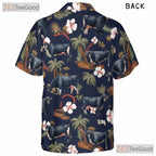 Black Angus Cow Western Farm Animal Floral Hawaiian Shirt Unisex Aloha Beach Top