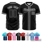Black Baseball Jersey Tee for Men & Women - Sleek comfort for a modern, casual look