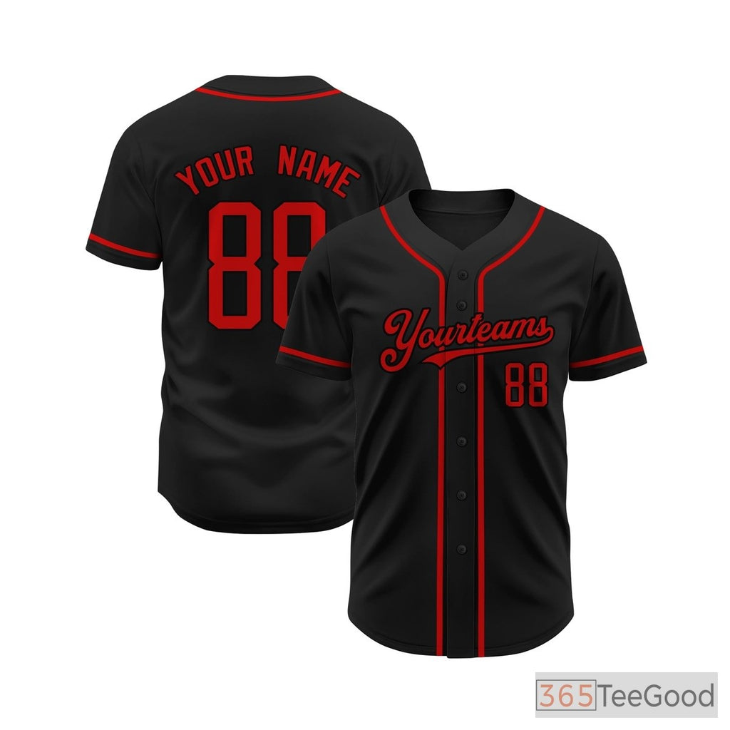 Black Baseball Jersey Tee for Men & Women - A smooth choice for custom apparel