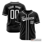 Black Baseball Jersey Tee for Men & Women - Create Your Own Custom Look