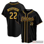 Black Baseball Jersey Tee for Men & Women - Stitched for Custom Details