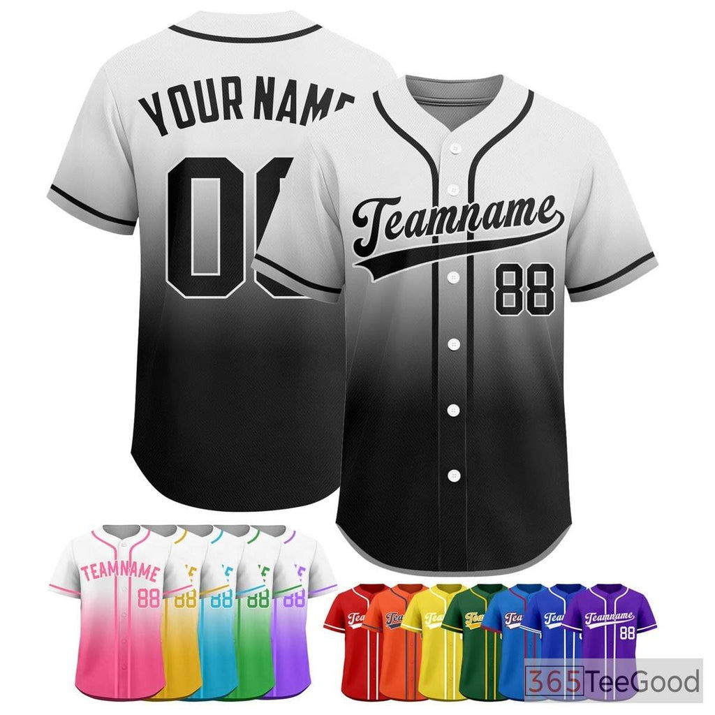 Black Baseball Jersey Tee for Men & Women - A Sleek & Classic Choice for Custom Apparel
