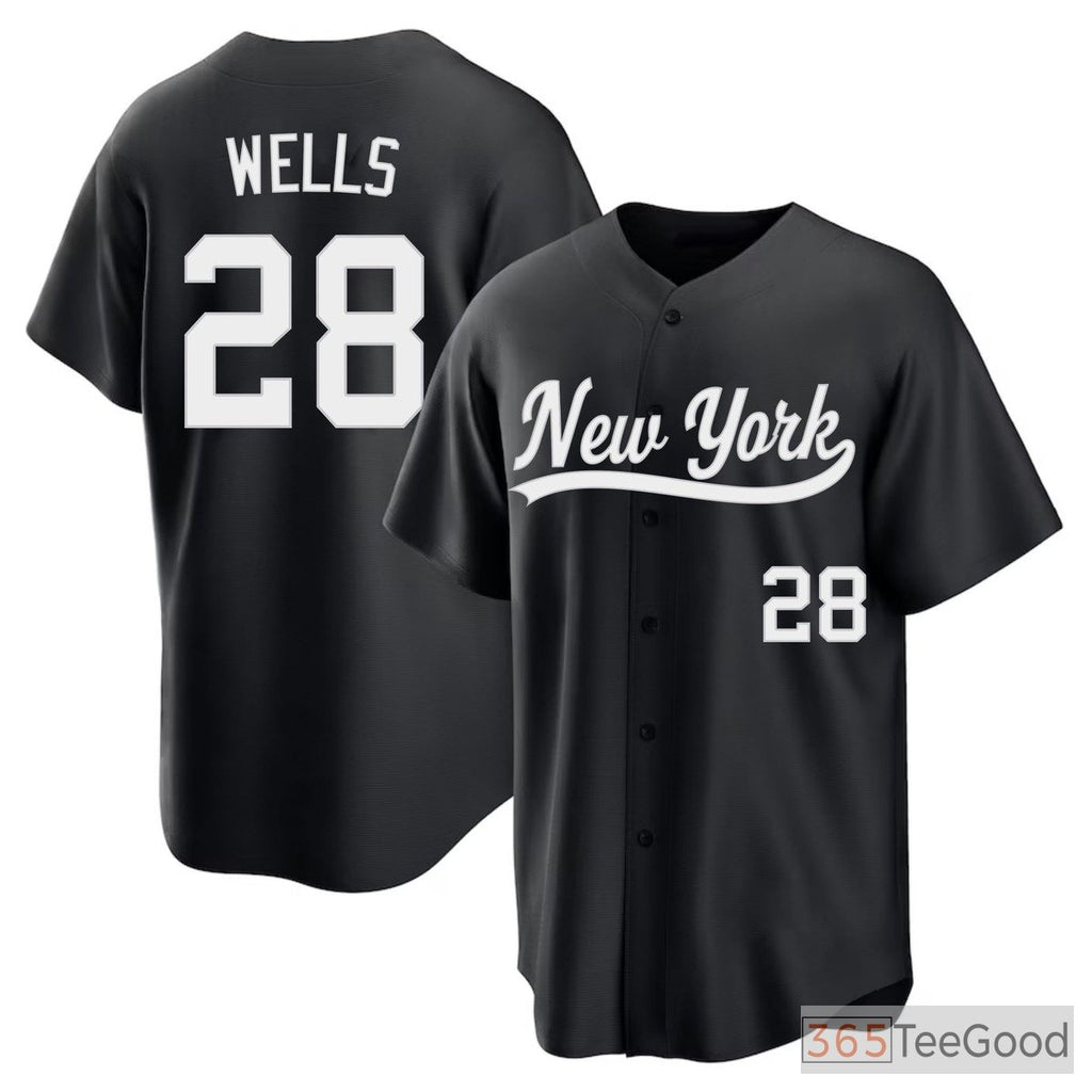 Black Baseball Jersey Tee for Men & Women - Stitched Custom Player & Team Identity