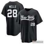Black Baseball Jersey Tee for Men & Women - Stitched Custom Player & Team Identity