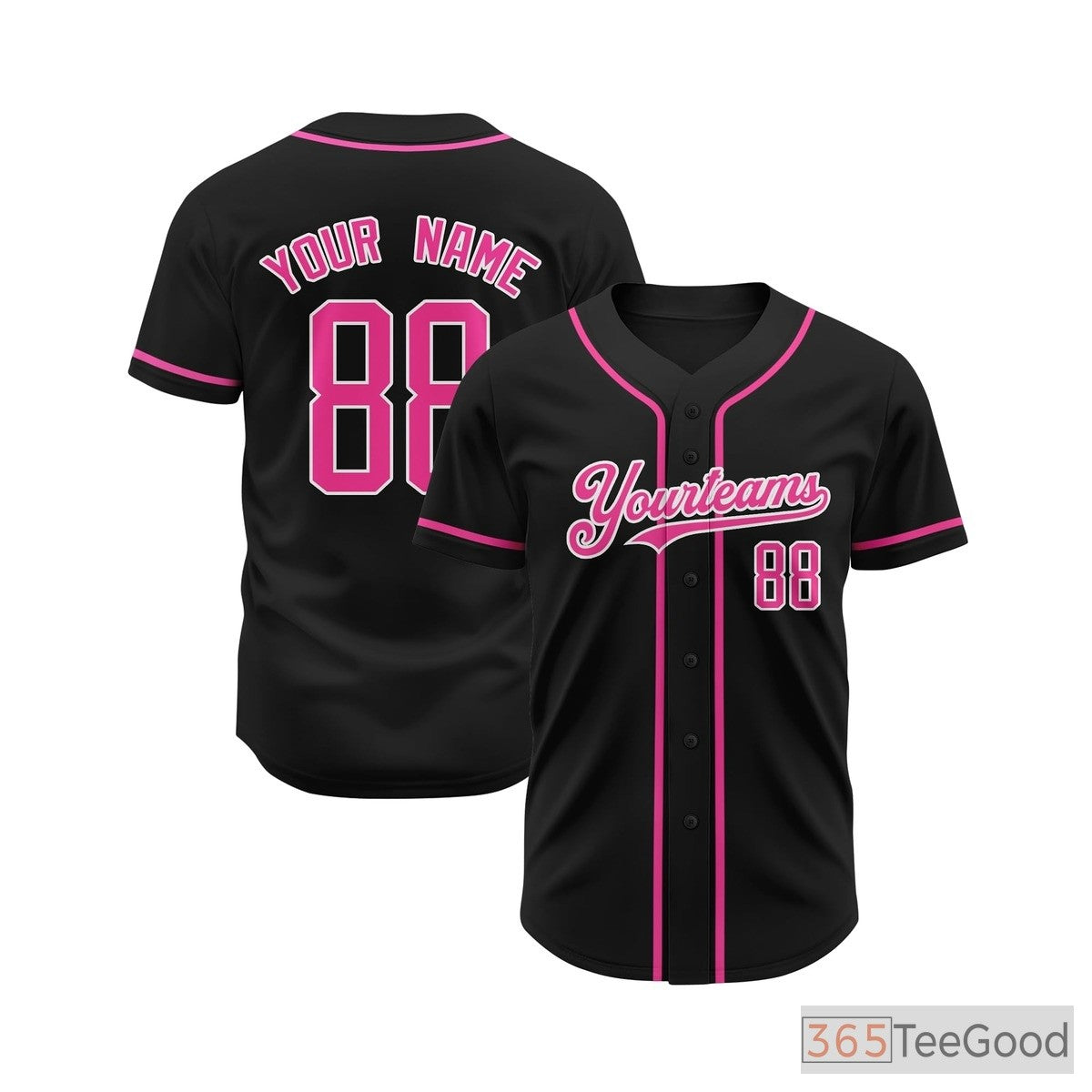 Black Baseball Jersey Tee for Men & Women - An essential for game day or casual wear