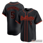 Black Baseball Jersey Tee for Men & Women - Stitched with Your Custom Fan Identity