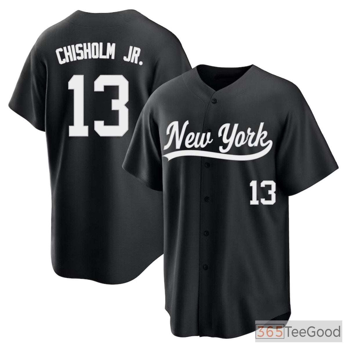 Black Baseball Jersey Tee for Adults - Personalized Stitched Name, Number & Team Design