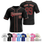 Black Baseball Jersey Tee for Men & Women – Ready for Your Custom Artwork