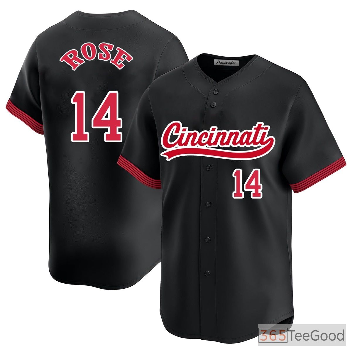 Black Baseball Jersey Tee for Men & Women - Stitched with Your Chosen Name & Number