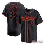 Black Baseball Jersey Tee for Men & Women - Stitched Personalized Name & Number