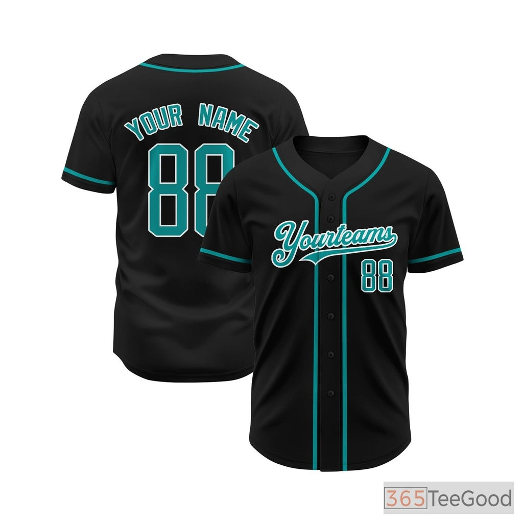 Black Baseball Jersey Tee for Men & Women - A sleek base for personalized apparel