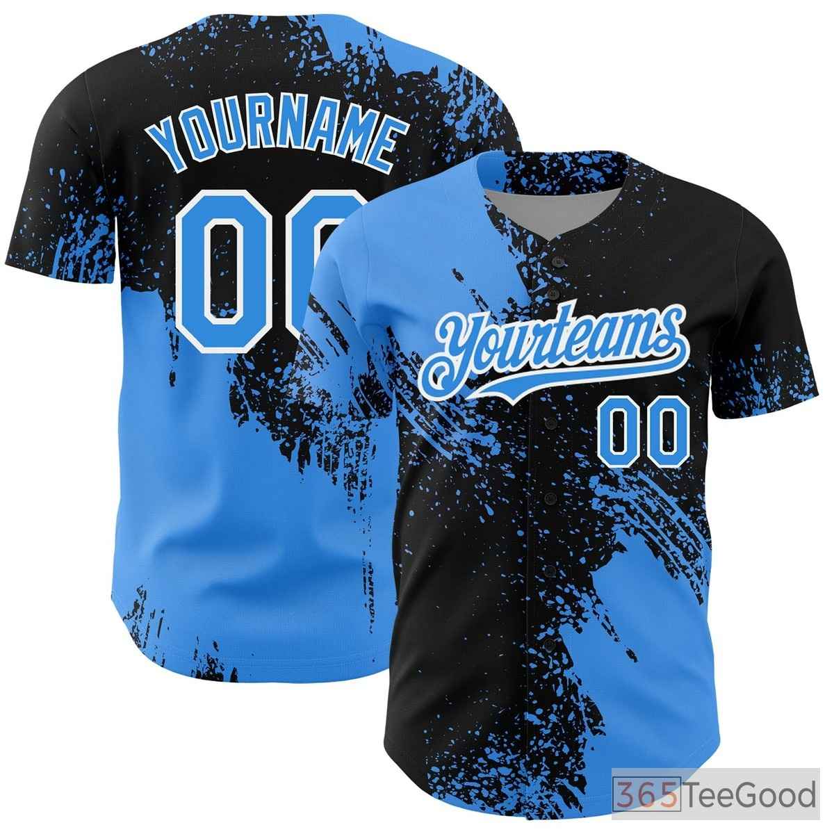 Black Baseball Jersey Tee for Men & Women - Stitched Player & Team Customization