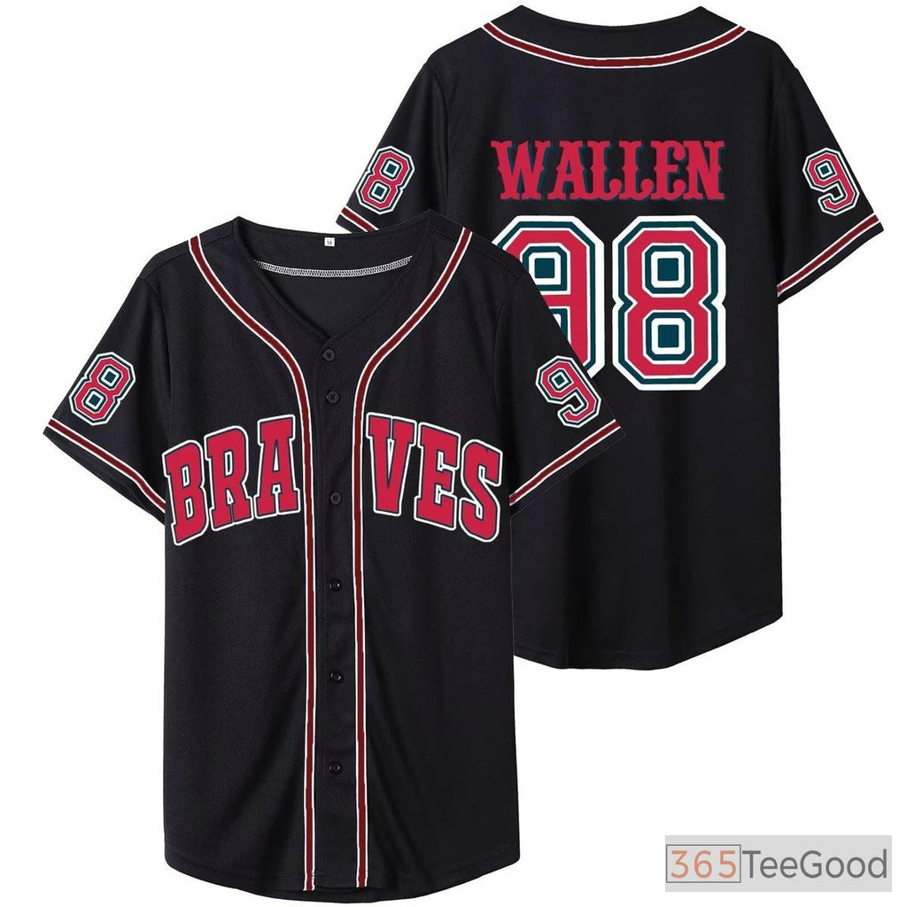 Black Baseball Jersey Tee for Men & Women - Stitched for Your Personalized Style