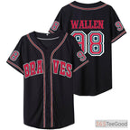 Black Baseball Jersey Tee for Men & Women - Stitched for Your Personalized Style