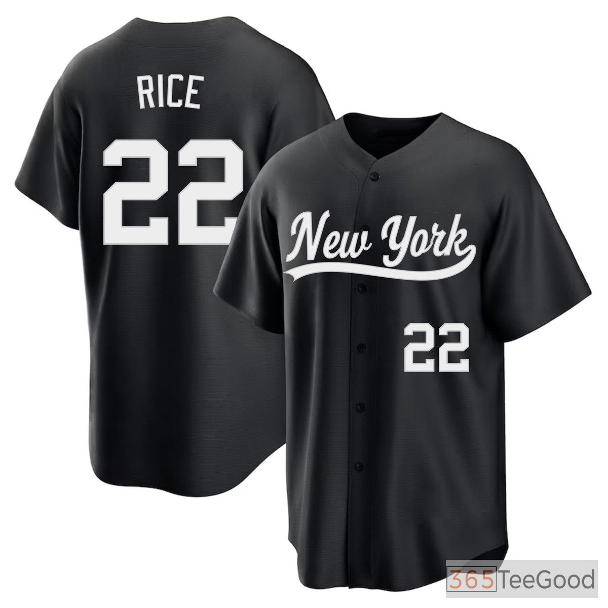 Black Baseball Jersey Tee for Men & Women - Custom Stitched Name, Number & Team Logo