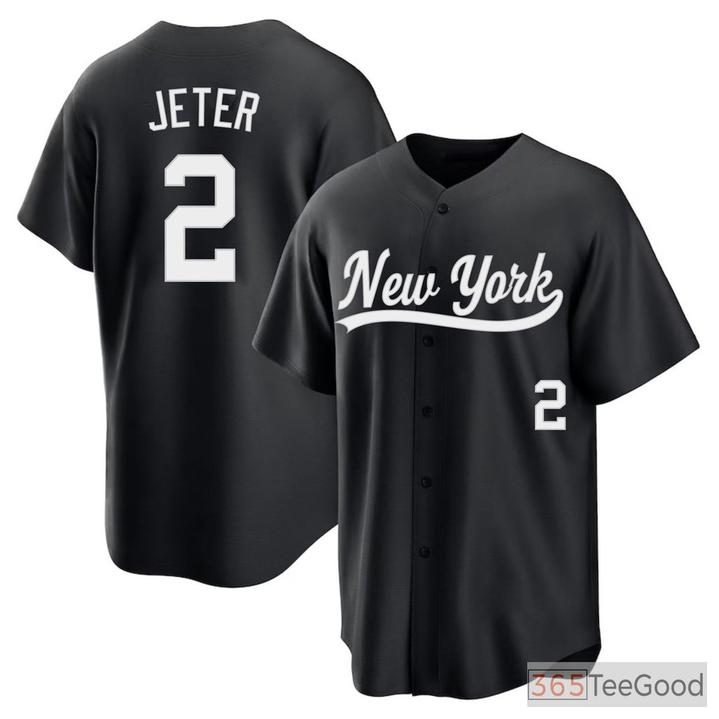 Black Baseball Jersey Tee for Men & Women - Custom Stitched Team & Fan Details
