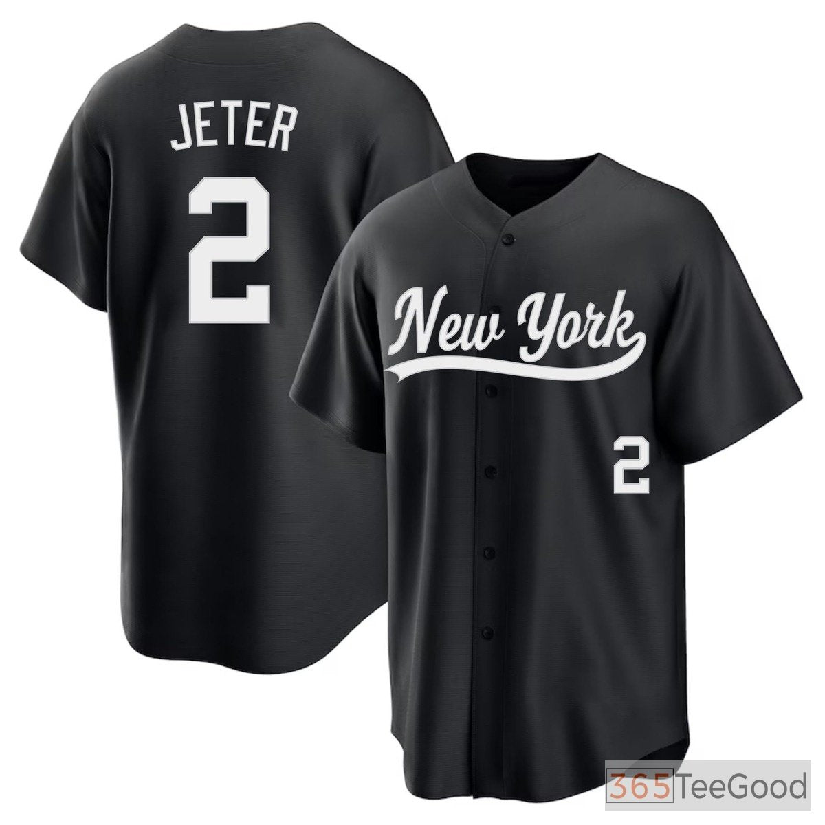 Black Baseball Jersey Tee for Men & Women - Custom Stitched Team & Fan Details