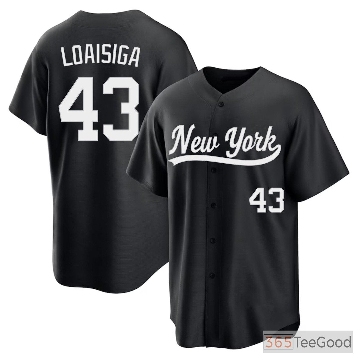 Black Baseball Jersey Tee for Men & Women - Stitched Personalized Player & Team Look
