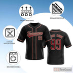 Black Baseball Jersey Tee for Men & Women – Ready for Your Custom Artwork